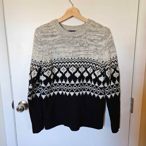 Banana Republic Sweater | Women's Medium | Fair Isle | Italian Yarn Blend - Picture 1 of 7